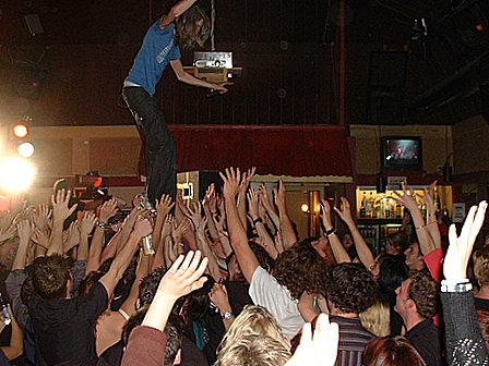 Tyson - New Zealand band 'Steriogram' - walks the crowd - Palmerston North, Manawatu, New Zealand - 10 June 2005