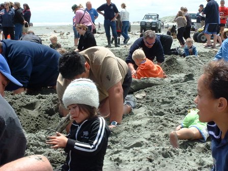 An image from the Manawatu.com Himatangi Beach Big Dig on 1 January 2007